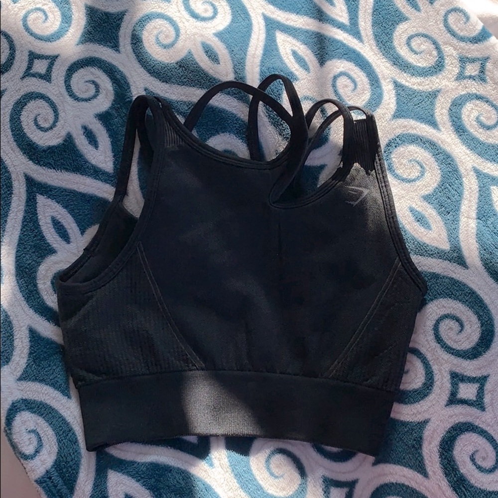 Gym shark black sports bra